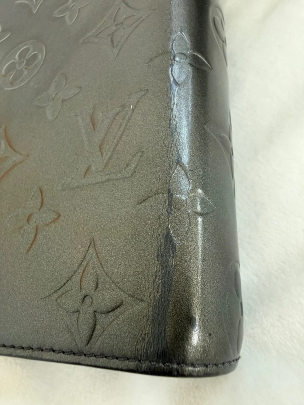 Louis Vuitton Monogram Vernis Agenda MM - Noir Magnetique Authentic